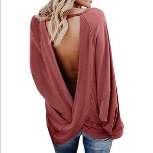 New open back sweatshirt sm/med